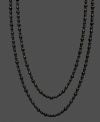 Polish and shine for miles! This long, onyx (5-6 mm and 7-8 mm) strand necklace adds elegance in layers and unique contrast to any look. Approximate length: 64 inches.