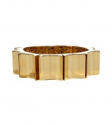 Tough goes luxe with this wave-shaped bracelet from New York Jewelry designer Eddie Borgo - Gold-plated wave-shaped bangle bracelet - Pair with a figure-hugging cocktail sheath or an elevated jeans-and-tee ensemble