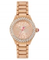 Warm up to the rose-gold trend with this lovely watch from Betsey Johnson.