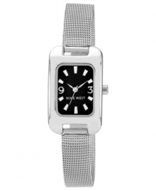 Sophisticated and delicate, this Nine West watch shines with mesh details.