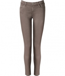 Shelf your tried-and-true baby blues for these grey super skinnies from cult-favorite denim line J Brand - Five-pocket styling, skinny leg - Wear with a billowy blouse, a cropped denim jacket and wedge heels Shelf your tried-and-true baby blues for these grey super skinnies from cult-favorite denim line J Brand - Five-pocket styling, skinny leg - Wear with a billowy blouse, a cropped denim jacket and wedge heels