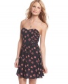 Flowers and polka dots unite sweetly in this dress from American Rag! Style it with flats or heels for a look that's swingy and femme!