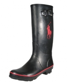 Inclement weather never keeps you from your intended destinations when you're stepping out in these durable logo men's boots from Polo Ralph Lauren. Unlike so many other rain boots for men, Polo Ralph Lauren also combines style with function. Inclement weather never keeps you from your intended destinations when you're stepping out in these durable logo men's boots from Polo Ralph Lauren. Unlike so many other rain boots for men, Polo Ralph Lauren also combines style with function.