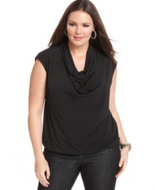 MICHAEL Michael Kors' sleeveless plus size top is an ideal layering piece for jackets and cardigan this season-- it's an Everyday Value! MICHAEL Michael Kors' sleeveless plus size top is an ideal layering piece for jackets and cardigan this season-- it's an Everyday Value!