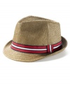 A modern twist on an old style. This straw fedora from American Rag will transform you into a gentleman with classic taste.