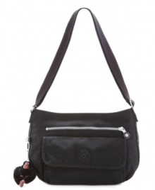 The Syro purse by Kipling gets you ready to take on the weekend with a compact size loaded with organizing features and a convertible shoulder-to-crossbody strap. The Syro purse by Kipling gets you ready to take on the weekend with a compact size loaded with organizing features and a convertible shoulder-to-crossbody strap.