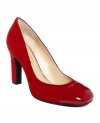 A brilliantly shining cap toe makes the Maxie pumps by Marc Fisher an eye-catching pair.