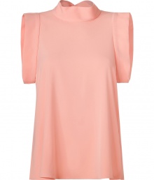With a 60s-style silhouette and sweet apricot hue, Australian design-duo Camilla and Marcs modern tailored top is a cool choice for dressing up your daytime looks - Stand-up neckline, wide sleeves, cutout back with closure at nape - A-line silhouette - Wear with a pencil skirt, bright flats and a sleek leather handbag With a 60s-style silhouette and sweet apricot hue, Australian design-duo Camilla and Marcs modern tailored top is a cool choice for dressing up your daytime looks - Stand-up neckline, wide sleeves, cutout back with closure at nape - A-line silhouette - Wear with a pencil skirt, bright flats and a sleek leather handbag