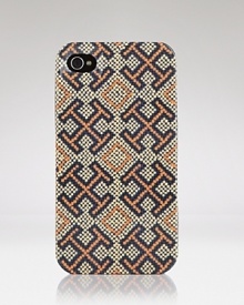 Tory Burch has dressed up this functional hardshell case in the brand's signature logo, designed exclusively for the iPhone 4. It's a sure conversation piece. Tory Burch has dressed up this functional hardshell case in the brand's signature logo, designed exclusively for the iPhone 4. It's a sure conversation piece.