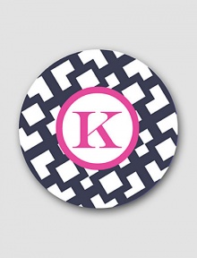 Transform your dinner table or buffet with a set of personalized, virtually break-proof plates. A graphic pattern fits into everyday and celebratory occasions alike. Set of 4 Each: 10 diam Melamine; dishwasher safe Made in USA FOR PERSONALIZATION Select a quantity, then scroll down and click on PERSONALIZE & ADD TO BAG to choose and preview your personalization options. Please allow 2 weeks for delivery. Transform your dinner table or buffet with a set of personalized, virtually break-proof plates. A graphic pattern fits into everyday and celebratory occasions alike. Set of 4 Each: 10 diam Melamine; dishwasher safe Made in USA FOR PERSONALIZATION Select a quantity, then scroll down and click on PERSONALIZE & ADD TO BAG to choose and preview your personalization options. Please allow 2 weeks for delivery.