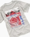Point him in the right direction with this graphic t-shirt from LRG.