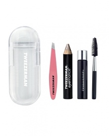 Keep your brows looking perfect any time, anywhere with this convenient, travel-sized brow essentials kit. Fits in any makeup bag or purse for quick touch-ups on the go.Kit Includes:Mini Slant® TweezerMini Browmousse™Mini Brow BrushMini eyenhance™ Brow HighlighterStylish Travel CaseUsing the Mini Slant® Tweezer, tweeze in the direction of hair growth to expertly groom brows. Add Highlighter to accentuate brow shape and illuminate eyes. Apply beneath arch, directly to brow bone and blend with fingertips. Use the Mini Brow Brush to style, and then our feather-light Browmousse™ to set the look. Store tools together in the protective and stylish Travel Case. Keep your brows looking perfect any time, anywhere with this convenient, travel-sized brow essentials kit. Fits in any makeup bag or purse for quick touch-ups on the go.Kit Includes:Mini Slant® TweezerMini Browmousse™Mini Brow BrushMini eyenhance™ Brow HighlighterStylish Travel CaseUsing the Mini Slant® Tweezer, tweeze in the direction of hair growth to expertly groom brows. Add Highlighter to accentuate brow shape and illuminate eyes. Apply beneath arch, directly to brow bone and blend with fingertips. Use the Mini Brow Brush to style, and then our feather-light Browmousse™ to set the look. Store tools together in the protective and stylish Travel Case.