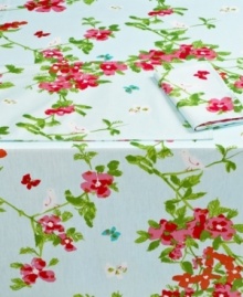 Butterflies and birds flit about branches of pink and red on aptly named Spring Blossom napkins, inspired by the work of artist Vera Neumann. Go all out with a patterned tablecloth and placemats to match. Butterflies and birds flit about branches of pink and red on aptly named Spring Blossom napkins, inspired by the work of artist Vera Neumann. Go all out with a patterned tablecloth and placemats to match.
