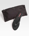 Rubber slip-on with logo detail and matching nylon cosmetic bag.Rubber sole ImportedOUR FIT MODEL RECOMMENDS ordering true whole size; ½ sizes should order the next whole size up. 