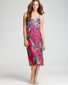 In a vibrant paisley print, this Natori nightgown is flowy and figure flattering.