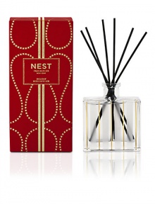 The aroma of a sparkling season is created by blending pomegranate, Mandarin orange, pine, cloves and cinnamon with a hint of vanilla and amber. The diffusers are carefully crafted with the highest quality fragrance oils and are designed to continuously fill your home with a lush, memorable fragrance.Our alcohol-free formula releases fragrance slowly and evenly into the air for approximately 90 days. To intensify the fragrance, occasionally flip the reeds over. 5.9 oz. The aroma of a sparkling season is created by blending pomegranate, Mandarin orange, pine, cloves and cinnamon with a hint of vanilla and amber. The diffusers are carefully crafted with the highest quality fragrance oils and are designed to continuously fill your home with a lush, memorable fragrance.Our alcohol-free formula releases fragrance slowly and evenly into the air for approximately 90 days. To intensify the fragrance, occasionally flip the reeds over. 5.9 oz.