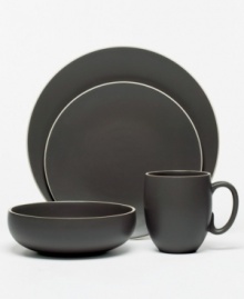With a powdery matte finish and clean modern shapes, the 4-piece Naturals place settings from renowned designer Vera Wang bring minimalism to the table with chic style. In soft, natural graphite, it's perfect for coordinating with any decor. With a powdery matte finish and clean modern shapes, the 4-piece Naturals place settings from renowned designer Vera Wang bring minimalism to the table with chic style. In soft, natural graphite, it's perfect for coordinating with any decor.