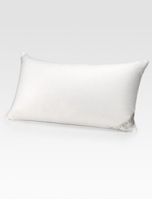 Experience the luxury of a good night's sleep, with this plush, cozy goose down pillow encased in a finespun cotton sateen cover.Decorative piped edgeBaffled construction20 X 36Goose down fillCotton sateen coverMachine washMade in USA Experience the luxury of a good night's sleep, with this plush, cozy goose down pillow encased in a finespun cotton sateen cover.Decorative piped edgeBaffled construction20 X 36Goose down fillCotton sateen coverMachine washMade in USA