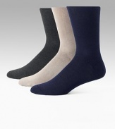 EXCLUSIVELY OURS. Flat-knit casual style made of the finest quality Egyptian cotton. Mid-calf length Hand-linked toe Cotton/Lycra; machine wash Made in Italy