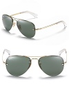 Sleek rimless aviator sunglasses from Ray-Ban.