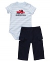 Let everyone know just how grandma feels about the little guy in this sweet two-piece set from Carters. Included: bodysuit and pants.