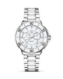The TAG Heuer Formula 1 Ceramic and Steel collection captures racing heritage in an elegant, sporty design for today's active lifestyle. This model features diamond hour markers on the dial. The TAG Heuer Formula 1 Ceramic and Steel collection captures racing heritage in an elegant, sporty design for today's active lifestyle. This model features diamond hour markers on the dial.