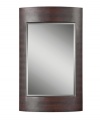 Traditional yet sleek and modern, the Seldovia mirror is the epitome of masculine style, perfect for any space requiring depth and solidity. Its generously beveled mirror and the convex-front of the frame, which features a slightly distressed espresso finish, add to the gravitas of the entire piece.