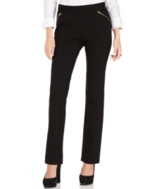 In a cropped style, these Alfani petite pants pair well with the season's tunics and sweaters! In a cropped style, these Alfani petite pants pair well with the season's tunics and sweaters!