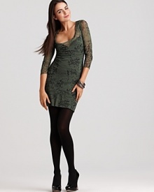A modern marbled print ripples across this Sweet Pea scoop neck dress, designed in a trim body-con silhouette and perfect over tights and jeans alike. A modern marbled print ripples across this Sweet Pea scoop neck dress, designed in a trim body-con silhouette and perfect over tights and jeans alike.