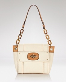 Let Milly's vintage-inspired shoulder bag be your '60s-inspired statement. With a classic shape and chain link strap, this bag exudes bygone glamour. Let Milly's vintage-inspired shoulder bag be your '60s-inspired statement. With a classic shape and chain link strap, this bag exudes bygone glamour.
