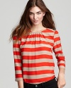 Pippa Top - Silk Stripe Long Sleeve