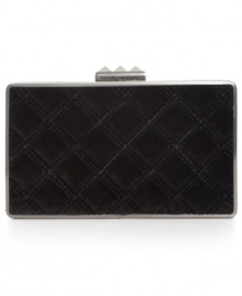 It may be mini, but this luxe lovely from RAHCEL Rachel Roy is designed for dalliances after-hours. Adorned with signature detailing and deco diamond print pattern, it's perfectly sized for all the evening essentials. It may be mini, but this luxe lovely from RAHCEL Rachel Roy is designed for dalliances after-hours. Adorned with signature detailing and deco diamond print pattern, it's perfectly sized for all the evening essentials.
