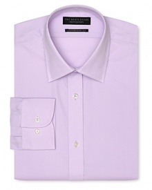 Your go-to look for everyday style, a handsome dress shirt with a slimmer, contemporary fit, featuring a comfy spread collar and traditional barrel cuff. Your go-to look for everyday style, a handsome dress shirt with a slimmer, contemporary fit, featuring a comfy spread collar and traditional barrel cuff.