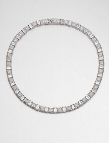 EXCLUSIVELY AT SAKS.COM Brilliant, emerald-cut stones evenly punctuated with hand-set, sparkling pavé crystals. CrystalsCubic zirconiaRhodium-plated brassLength, about 16Box-and-tongue closureImported EXCLUSIVELY AT SAKS.COM Brilliant, emerald-cut stones evenly punctuated with hand-set, sparkling pavé crystals. CrystalsCubic zirconiaRhodium-plated brassLength, about 16Box-and-tongue closureImported