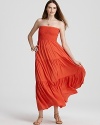 MICHAEL Michael Kors Smocked Strapless Maxi Dress