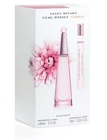 The pure and delicate L'Eau d'Issey Florale is in bloom this spring. Set includes: 3 oz. Eau de Toilette and a 0.33 oz. Purse Spray. The pure and delicate L'Eau d'Issey Florale is in bloom this spring. Set includes: 3 oz. Eau de Toilette and a 0.33 oz. Purse Spray.