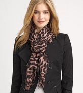 Get wild with this skull accented design. 70% cashmere/30% silkAbout 53 X 53Dry cleanMade in Italy