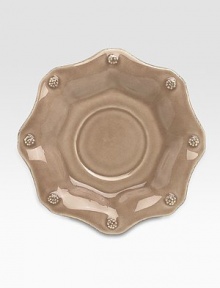 A beautiful stoneware saucer is crafted in Portugal with elegant curves to bring irresistibly romantic European charm to a dinner or party. From the Berry & Thread CollectionCeramic stoneware7 diam.Dishwasher- & microwave-safeImported A beautiful stoneware saucer is crafted in Portugal with elegant curves to bring irresistibly romantic European charm to a dinner or party. From the Berry & Thread CollectionCeramic stoneware7 diam.Dishwasher- & microwave-safeImported