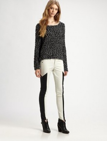 Casually chic takes on a new meaning with this chunky, wool-rich pullover.BoatneckLong sleevesPullover styleAbout 24 from shoulder to hemMerino Wool/PolyamideDry cleanImportedModel shown is 5'10 (177cm) wearing US size Small. Casually chic takes on a new meaning with this chunky, wool-rich pullover.BoatneckLong sleevesPullover styleAbout 24 from shoulder to hemMerino Wool/PolyamideDry cleanImportedModel shown is 5'10 (177cm) wearing US size Small.