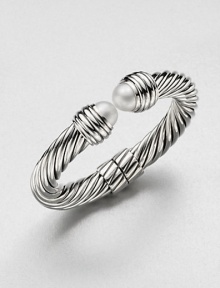 From the Color Classic Collection. Luminous white freshwater pearls accent this wide, iconic cable design. 10mm white freshwater pearlsSterling silverDiameter, about 2.5Hinged closureImported From the Color Classic Collection. Luminous white freshwater pearls accent this wide, iconic cable design. 10mm white freshwater pearlsSterling silverDiameter, about 2.5Hinged closureImported