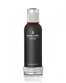 Victorinox Swiss Army Altitude is like a mountain breeze, intense yet light and airy. The liberating freshness that wafts through the entire fragrance arises from a combination of cedar leaves, coriander and galbanum, while sandalwood and soft musk provide a sensual touch. The black bottle has been inspired by the small oxygen tanks that Swiss soldiers use in extreme high altitude conditions. Victorinox Swiss Army Altitude is like a mountain breeze, intense yet light and airy. The liberating freshness that wafts through the entire fragrance arises from a combination of cedar leaves, coriander and galbanum, while sandalwood and soft musk provide a sensual touch. The black bottle has been inspired by the small oxygen tanks that Swiss soldiers use in extreme high altitude conditions.