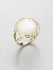 From the Rock Candy® Collection. A luminious faceted mother-of-pearl surrounded by dazzling diamonds set in radiant 18k gold. 18k goldMother-of-pearlDiamonds, .26 tcwWidth, about .75Imported From the Rock Candy® Collection. A luminious faceted mother-of-pearl surrounded by dazzling diamonds set in radiant 18k gold. 18k goldMother-of-pearlDiamonds, .26 tcwWidth, about .75Imported