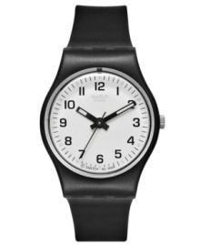 A classic every day Swatch watch in black and white, from the Something New collection. A classic every day Swatch watch in black and white, from the Something New collection.