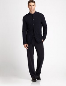 A traditional cardigan goes modern in this button front design with large front patch pockets.Button frontFront patch pockets58% wool/42% viscoseDry cleanImported A traditional cardigan goes modern in this button front design with large front patch pockets.Button frontFront patch pockets58% wool/42% viscoseDry cleanImported