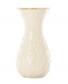 Lily of the valley springs from ivory porcelain, giving this Lenox Floral Meadow vase a delightfully understated grace. A band of sumptuous gold adds to its classic allure. Qualifies for Rebate