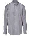 Stylish faded rain sport shirt from Marc by Marc Jacobs - Dress up your day look in this sophisticated cotton button down - Small spread collar and slim, modern silhouette - Style with trousers, a blazer, and dress shoes