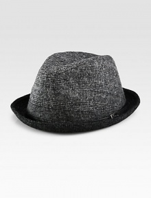 Defined by a slim, leather band this woven fedora is rendered in a superior virgin wool blend, a perfect fit for the distinguished gentleman.Virgin wool/polyamide/silkBrim, about 2Spot cleanImported Defined by a slim, leather band this woven fedora is rendered in a superior virgin wool blend, a perfect fit for the distinguished gentleman.Virgin wool/polyamide/silkBrim, about 2Spot cleanImported