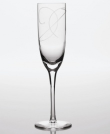 Fluid scrolls glide freely around this crystal flute from Noritake. Easy to match with any decor, the fresh and whimsical Eternal Wave collection is a timeless look for fine dining or luxurious everyday meals. Coordinates with Platinum Wave dinnerware. Fluid scrolls glide freely around this crystal flute from Noritake. Easy to match with any decor, the fresh and whimsical Eternal Wave collection is a timeless look for fine dining or luxurious everyday meals. Coordinates with Platinum Wave dinnerware.