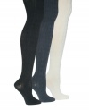 A classic winter look that never goes out of style, these cable knit sweater tights from HUE come in a super soft modal blend.