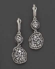 Gleaming white sapphires set in black rhodium organically shaped sterling silver. By Judith Ripka.